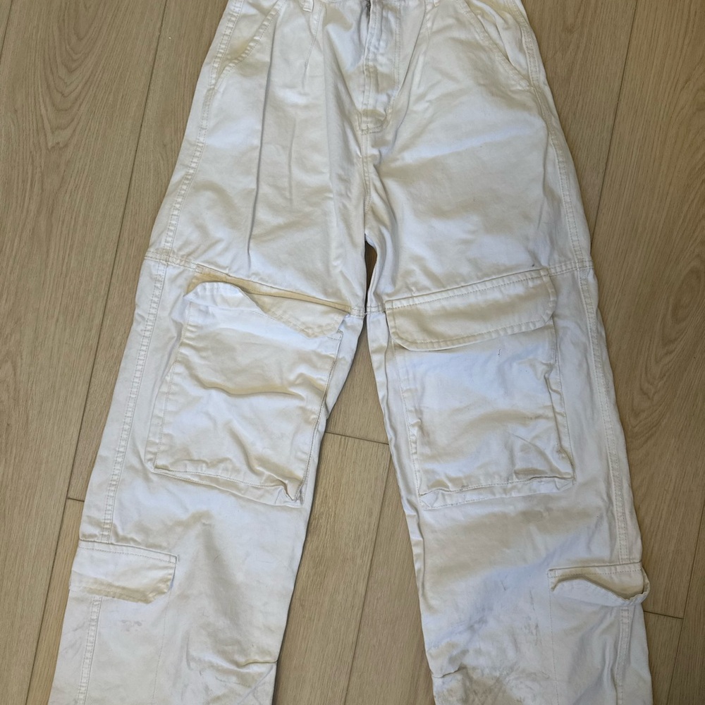 Zara white Cargo Pants